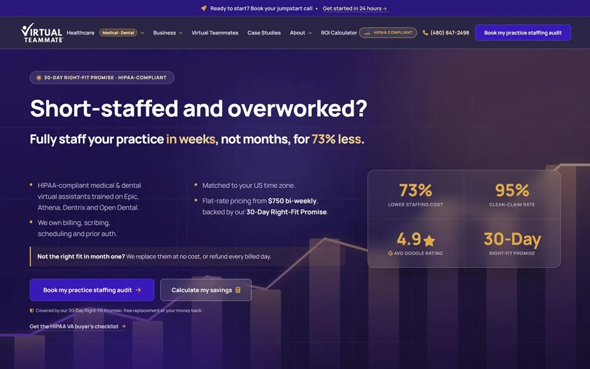 Screenshot of Virtual Teammate